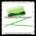 Travelling camping portable plastic chopsticks and spoon and fork set